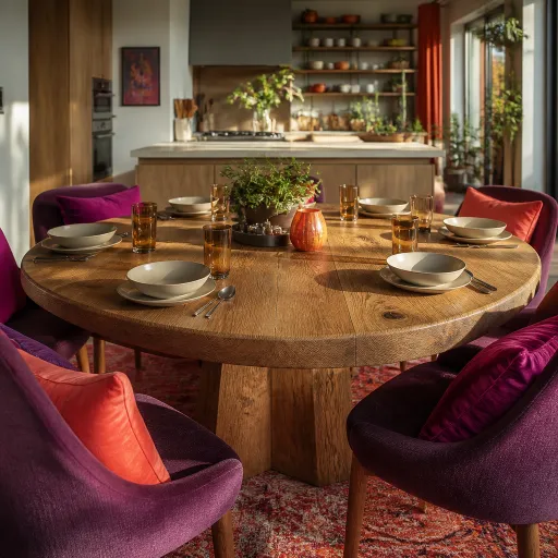 Choisir une table bois massif ronde pour une salle à manger conviviale