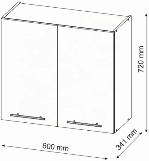 Elément Haut de Cuisine Fame-Line, Blanc Haute Brillance, 60cm Blanc Haute Brillance/Blanc Armoire suspendue 60 cm