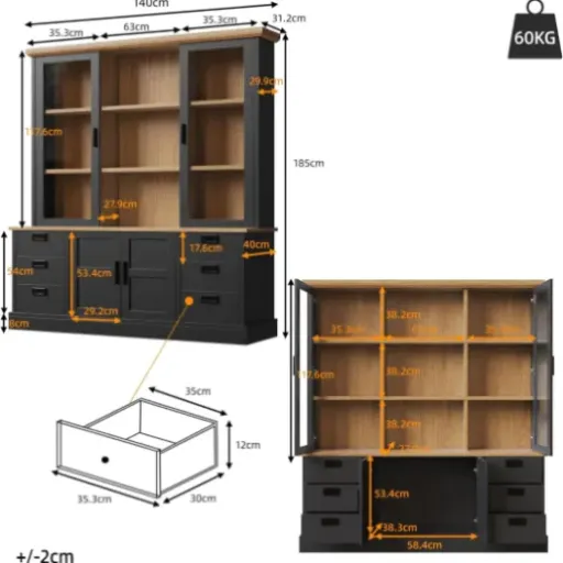 Test Yihomfy Buffet Cuisine 140 × 185 cm : gros rangement pas trop cher, mais faut aimer le montage