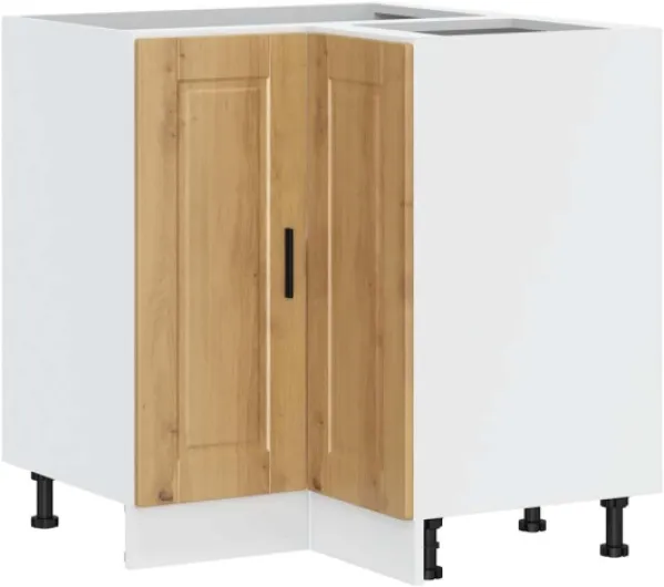 Porto Meuble bas d'angle de cuisine en chêne artisanal Armoire de rangement pour chambre à coucher, couloir, salon, bureau