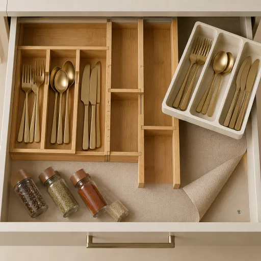 Intérieur de tiroir de cuisine : les organisateurs qui tiennent au-delà du premier rangement