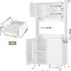 Avis FOREHILL Buffet de Cuisine 80x40x180 cm : un vaisselier compact avec beaucoup de rangements