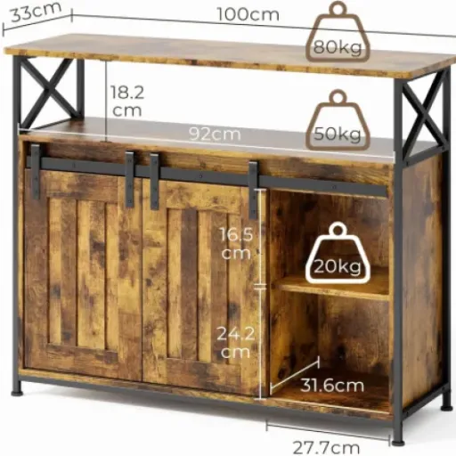 Test Buffet de Cuisine Blishom 100 cm : le petit meuble industriel qui fait le job sans prendre toute la place