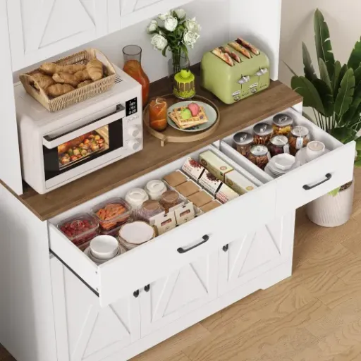 Test HOCSOK Buffet Cuisine 105x180 : un vaisselier pratique avec prises, mais pas sans défauts