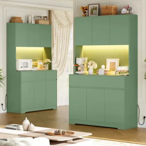 Test FirFurd Buffet Cuisine 180 cm : un gros meuble pratique avec LED qui fait le job