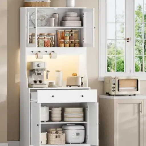 Test Buffet Cuisine KIMENICH : un meuble pratique avec LED et multiprise, mais pas sans défauts