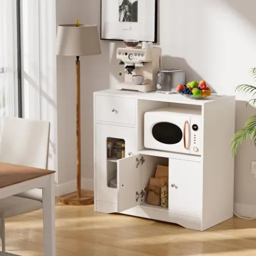 Test meuble cuisine Ztexkee 83x40x80 : petit buffet malin avec prise intégrée, mais finitions perfectibles