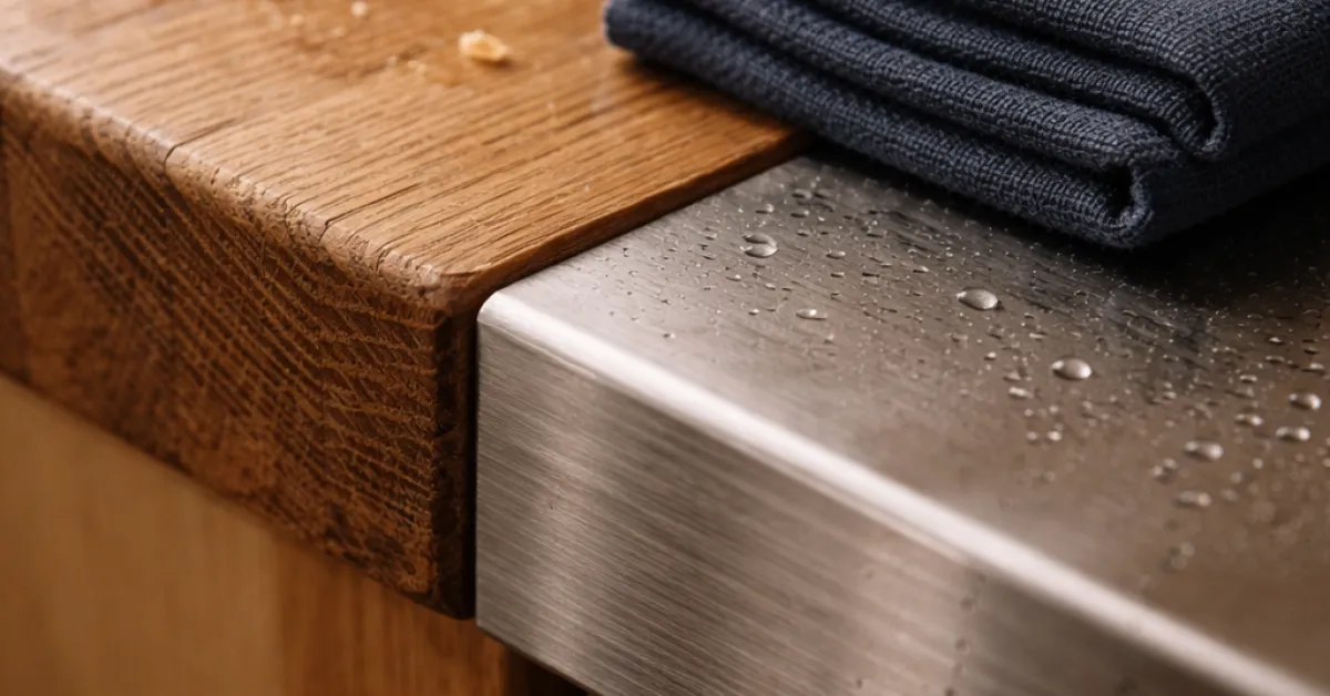 Plan de travail bois massif ou inox : pour qui, pour quoi, combien d'années ?