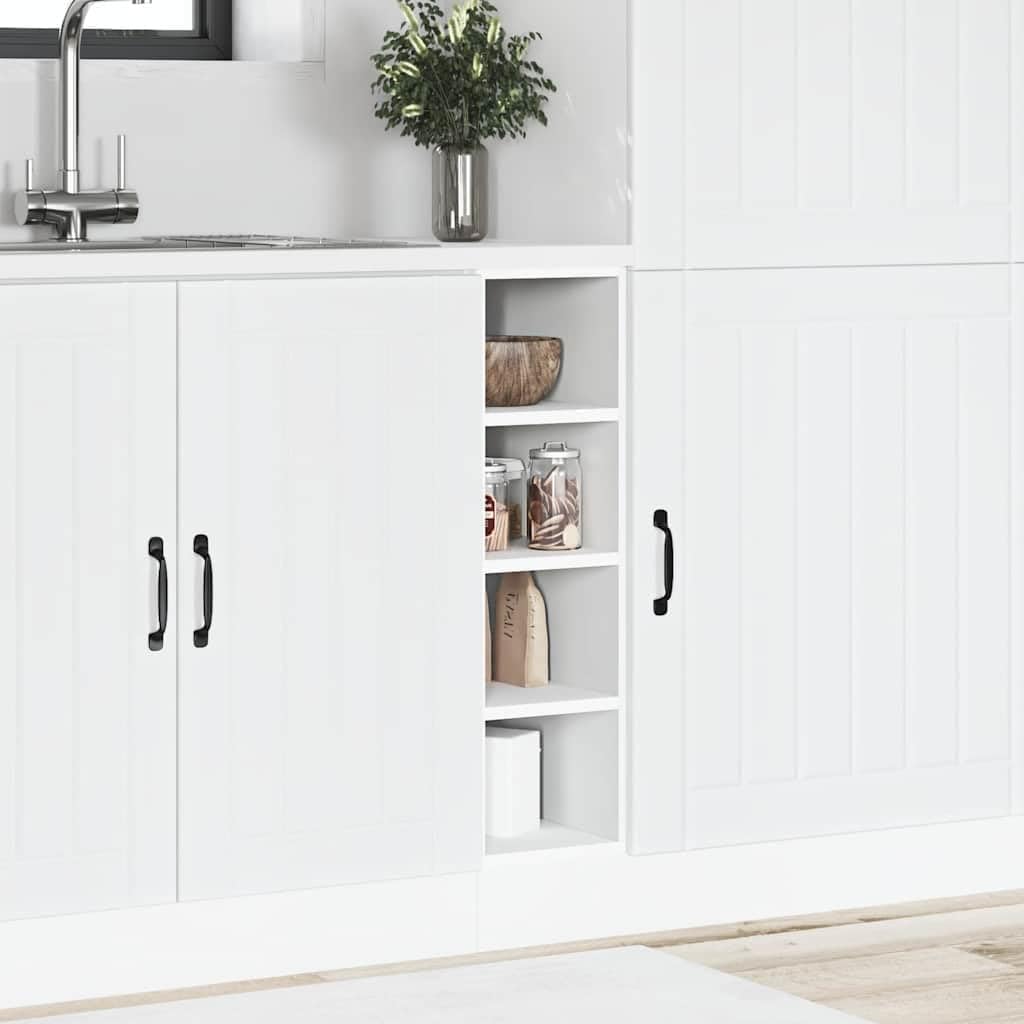 Meuble Bas Riga Blanc 20 x 44,5 x 81,5 cm Bois d'ingénierie 20 cm ×44.5 cm ×81.5 cm Blanc