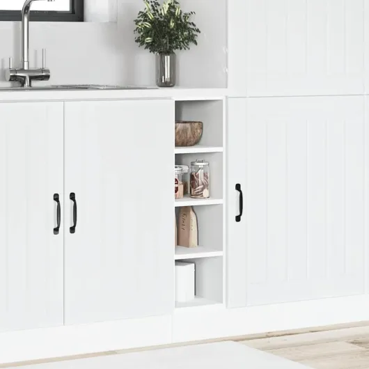 Meuble Bas Riga Blanc 20 x 44,5 x 81,5 cm Bois d'ingénierie 20 cm ×44.5 cm ×81.5 cm Blanc