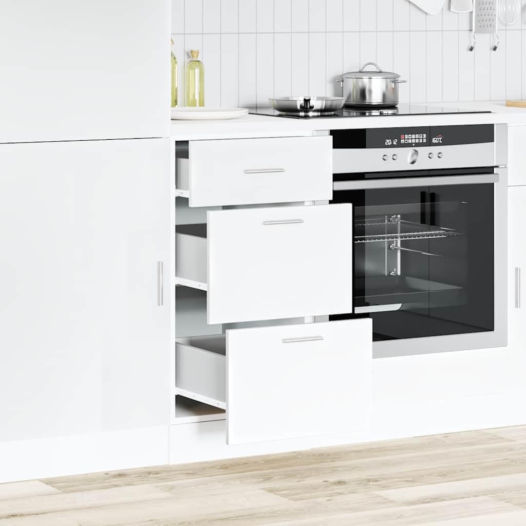 Meuble Bas Lyon Blanc 40 x 46 x 81,5 cm Bois d'ingénierie 1 Blanc