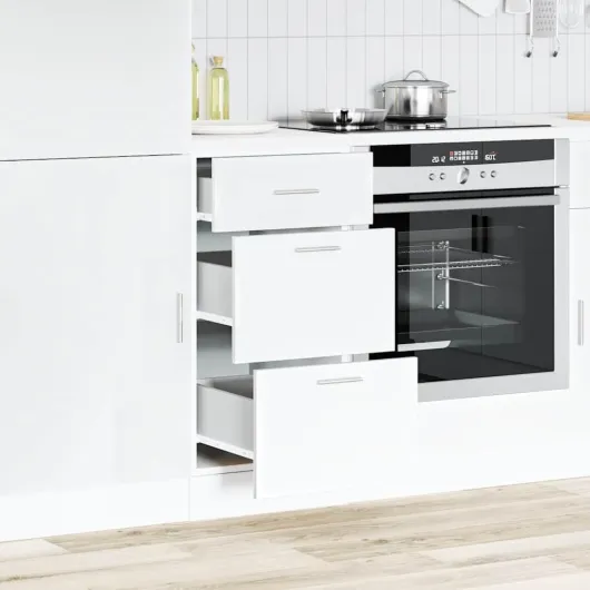 Meuble Bas Lyon Blanc 40 x 46 x 81,5 cm Bois d'ingénierie 1 Blanc