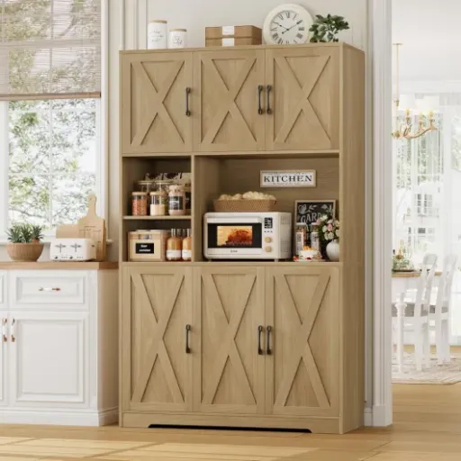 Test HOCSOK Buffet Cuisine 180 cm : un gros meuble pratique qui optimise bien une petite cuisine