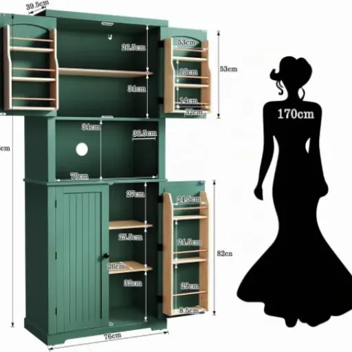 Test HOLTICO Buffet Haut 183x76 : le grand placard de cuisine qui range vraiment beaucoup (mais faut aimer le montage)