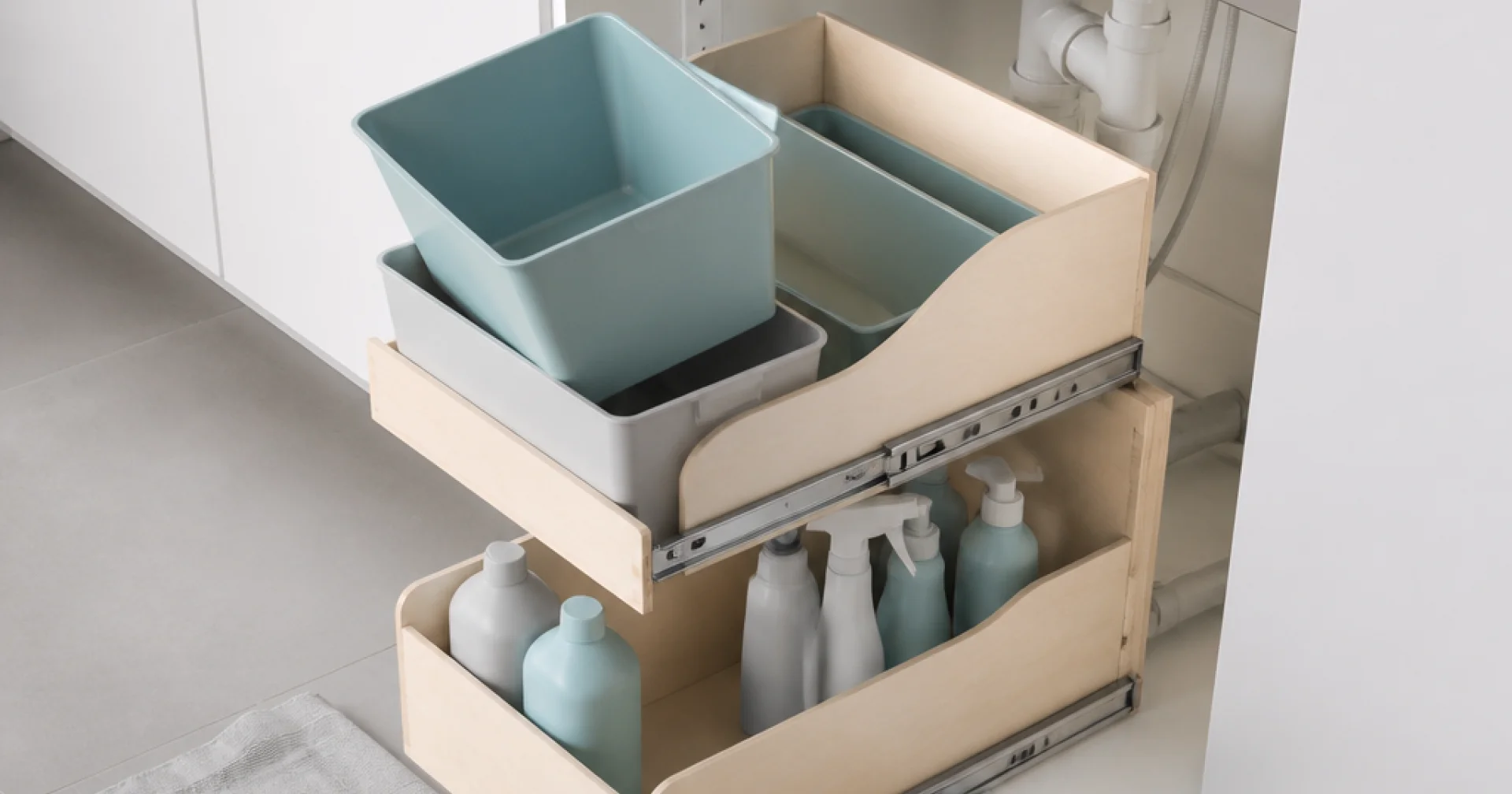 Rangement sous évier : comment tirer parti de la zone la plus gaspillée de la cuisine