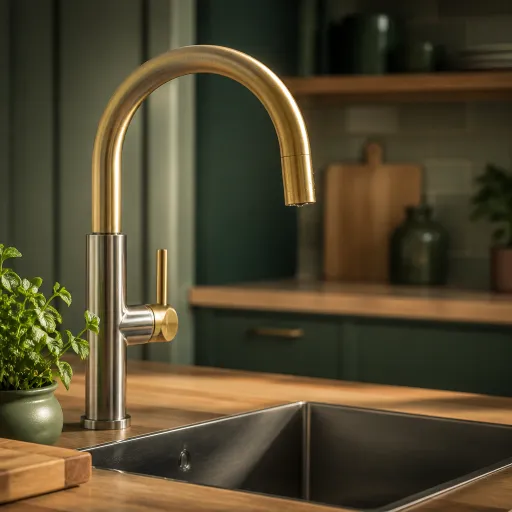 Robinetterie bi-matière en cuisine : le mélange de métaux qui modernise le point d'eau